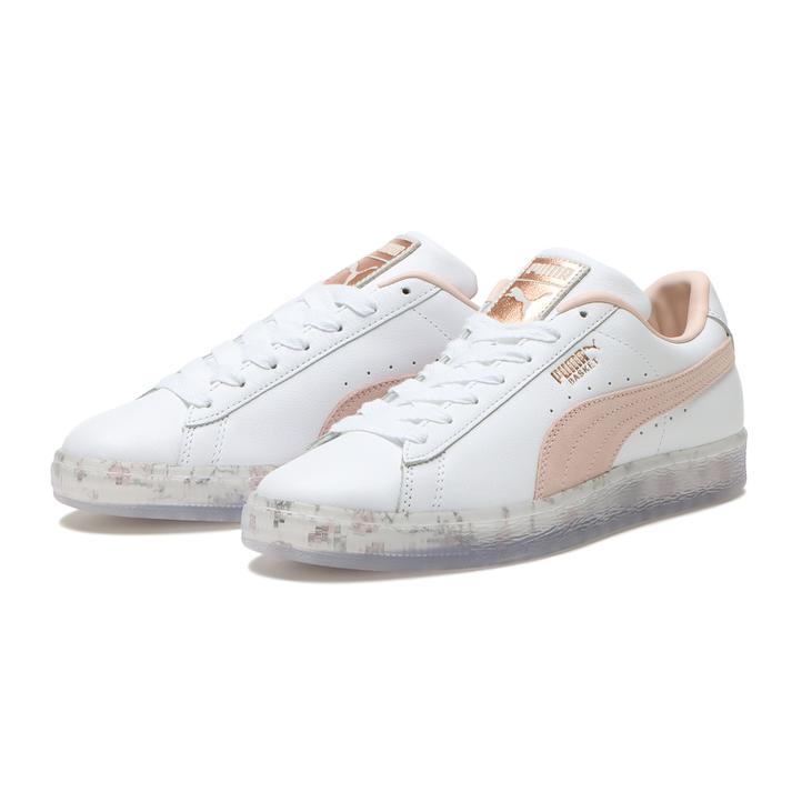 レディース【PUMA】 プーマ W BASKET IN BLOOM バスケット　インブルーム 380117 01WH/CLOUD PINK