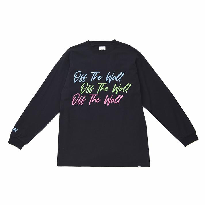 【VANS】 ヴァンズ W NEON O.T.W.L/S T-Shirt ロングスリーブ 121K3020300 BLACK