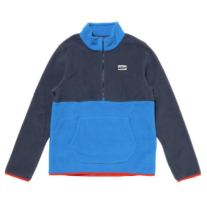 【Saucony】 サッカニー M FIRESIDE FLEECE ANORAK フリース　アノラック SAM800274-BN BLUE NIGHTS