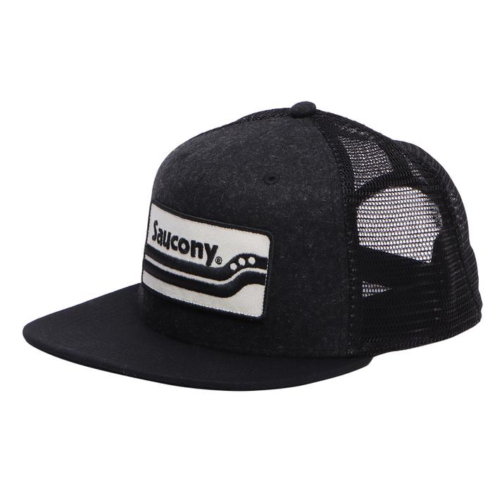 【Saucony】 サッカニー U SAUCONY TRUCKER HAT キャップ SAU900011-BKH BLACK HEATHER