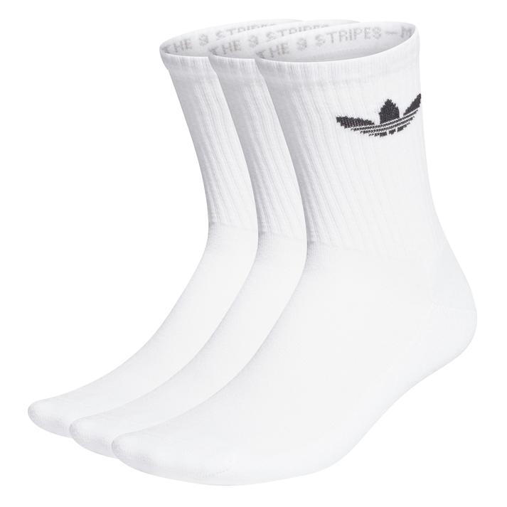 【adidas】 アディダス U CUSTRE CRW SOCKS 3Pソックス HB5881 WHITE/BLACK