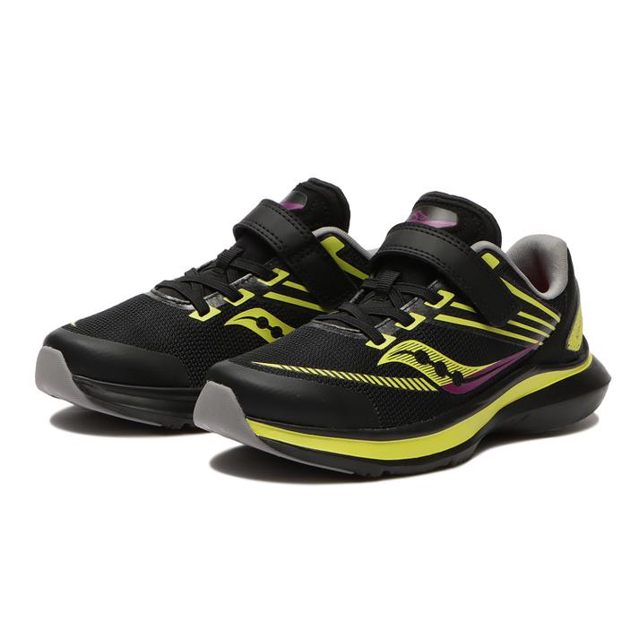 キッズ 【SAUCONY】 サッカニー (17-21)KINVARA 12 A/C キンバラ 12 エーシー SK265911 BLK/YEL/PPL