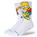  スタンス ソックス BART SIMPSON ソックス A556A22BAR#WHT WHITE