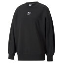 レディース 【PUMA】 プーマ W CL OVERSIZED CREW TR スウェットクルー 535682 01BLK