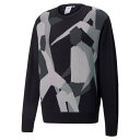 【PUMA】 プーマ M PLAYERS LOUNGE KNIT CREW ロングスリーブ 535804 01BLK