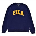  フィラ U FILA カレッジロゴクルー スウェット FM6441 ABC-MART限定 *NVY