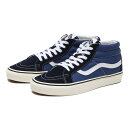 【VANS】 ヴァンズ SK8-MID REISSUE スケートミッドリイシュー VN0A391F5TU NAVY/P.NIGHT