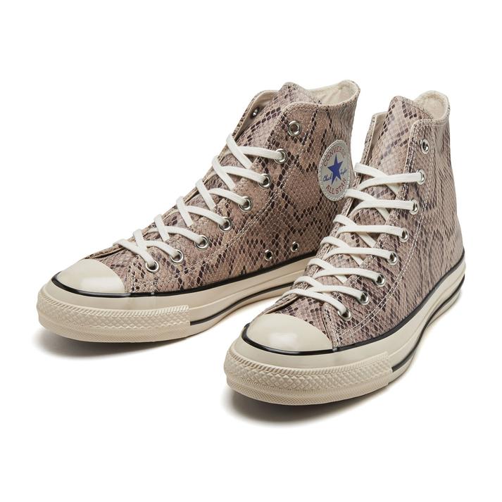 【CONVERSE】 コンバース LEATHER AS US PYTHON HI レザー オールスター US パイソン HI 31308210 NATURAL