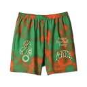 【AKTR】 アクター TRIP BALL SHORT WIDE PANTS ショートパンツ 222-072002 GREEN design：バスケットボールに没頭するうだる真夏をテーマに、昨年好評を博したタイダイシリーズのムードを継承する...