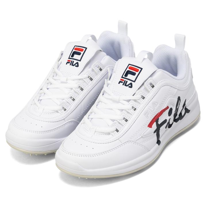 レディース 【FILA】 フィラ DISRUPTOR 2 GOLF SCRIPT ディスラプター2 ゴルフスクリプト 1EM00015147 WHITE/BLUE