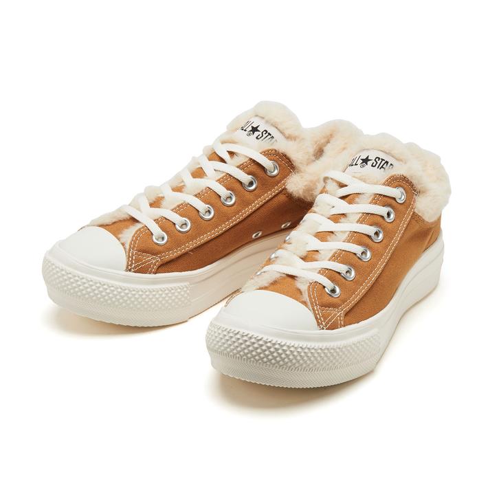 レディース 【CONVERSE】 コンバース AS LIGHT PLTS BOA COLLAR OX オールスター ライト PLTS ボアカラー OX 31307610 CAMELのサムネイル
