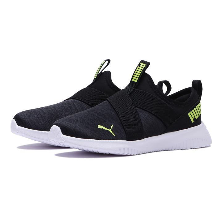 キッズ 【PUMA】 プーマ 17-21FLYER FLEX STRAPS SLIPON フライヤー フレックス ストラップ スリップオン TC 394276 ABC-MART限定 01BLK/LILY PAD