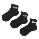 【VANS】 ヴァンズ ANKLE 3PACK SOCKS ソックス 123R1210601 ABC-MART限定 BLACK