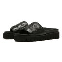 【STEFANO ROSSI】 ステファノロッシ RICCIONE SLIDE レザーサンダル SR05070 BLACK