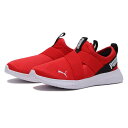 キッズ 【PUMA】 プーマ 17-21FLYER FLEX STRAPS SLIPON フライヤー フレックス ストラップ スリップオン TC 394276 ABC-MART限定 *06F.RED/BLK