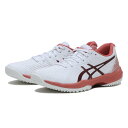 レディース 【ASICS】 アシックス SOLUTION SWIFT FF OC ソリューションスイフト FF OC 1042A199.106 WHITE/AN RED SOLUTION SPEEDのDNAを受け継ぐ、軽量性・機動力に優れた、スピードモデル。SOLUTION SWIFT FF OC（ソリューションスイフト FF OC）加速スピードの追求をコンセプトに設計され、多方向の動きに対応する柔軟なアウトソールが特徴のオムニ・クレー用テニスシューズ。ミッドソールには、軽量で耐久性のあるFLYTEFOAMクッショニングを搭載し、衝撃吸収性を高めています。ミッドフットに搭載されているTWISTRUSSサポートユニットは、コート上での高い機動力を発揮するためにサポートします。 アウトソールは、SOLUTION SPEED FF 2のソールデザインを踏襲し、コート上で地面を掴むことで生み出される推進力を向上させます。走ってボールに食らいつき守備範囲を広げたいプレーヤーにおすすめの一足です。（E相当） サイズ目安はこちら 【サイズ目安】(個人差がございますので、あくまでも目安とお考え下さい。)このシューズの作りは標準です。素材=人工皮革（=合成皮革）・合成繊維・合成樹脂 【ご購入前に必ずこちらをご確認ください。 】 [ABCMART][ABCmart][abcmart][ABCマート][abcマート][エービーシーマート][エービーシー][エービーシー マート]