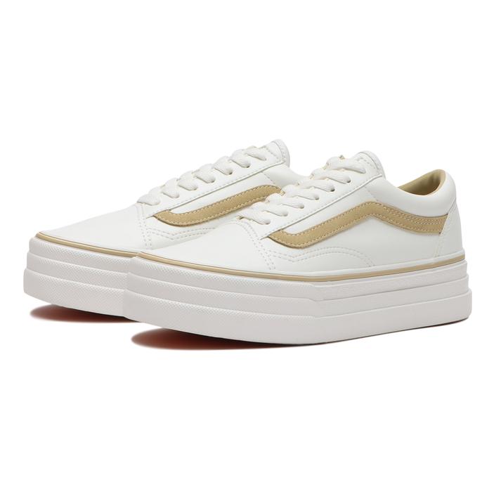 【VANS】 ヴァンズ OLD SKOOL 3SOLE オールドスクール 3ソール V36CF 3SOLE WHITE/BEIGE