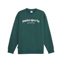 yPUMAz v[} M TEAM CREW FL SWEAT 625207 43MALACHITE