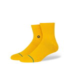 【STANCE SOCKS】 スタンス ソックス ICON QUARTER ソックス A356A21IQT#YEL YELLOW