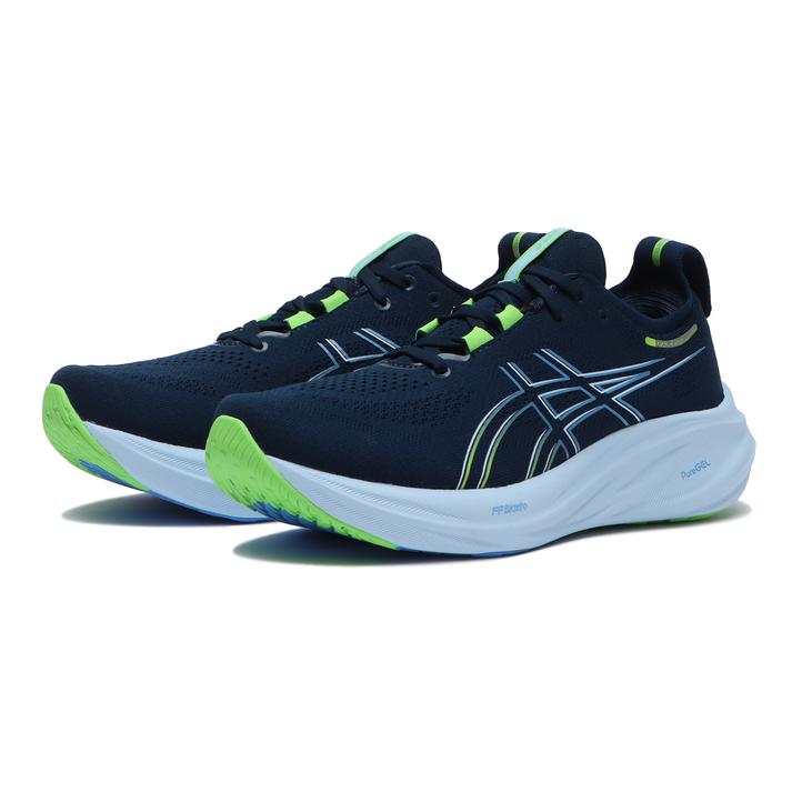 【ASICS】 アシックス GEL-NIMBUS 26 EW ゲルニンバス 26 EW 1011B796.400 BLUE/LIME