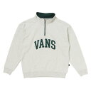 【VANS】 ヴァンズ M HALFZIP SWT スウェットクルー 124R1051200 ABC-MART限定 ASH