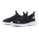 キッズ 【PUMA】 プーマ 17-21 RICKIE RUNNER NU PS SLIP リッキー ランナー NU PS スリップオン 397540 ABC-MART限定 02BLK/WHT