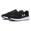 【UNDER ARMOUR】 アンダーアーマー M UA CHARGED ROGUE 4 EX WIDE M チャージドローグ4エクストラワイド 3027004 001BLK/WHT/WHT 1