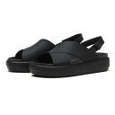 【crocs】 クロックス BROOKLYN LUXE CROSS STRAP W ブルックリンラックスクロスストラップ 209407-060 BLACK/BLACK