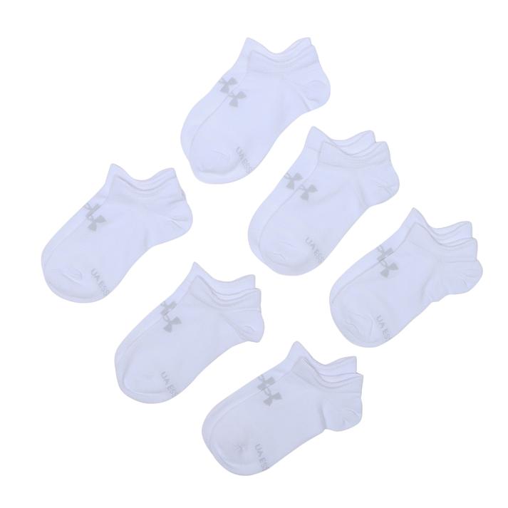 キッズ 【UNDER ARMOUR】 アンダーアーマー K ESS N S SOCKS (6P) ソックス 1382610 100WHT/WHT/HGY 1