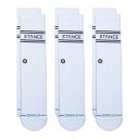 【STANCE SOCKS】 スタンス ソックス BASIC 3 PACK CREW ソックス A556D20SRO#WHT_(4)