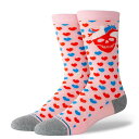 【STANCE SOCKS】 スタンス ソックス HEARTED CREW ソックス A545A25HEA#PNK
