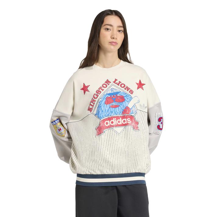 レディース 【adidas】 アディダス W BASEBALL CREW スウェット JW0150