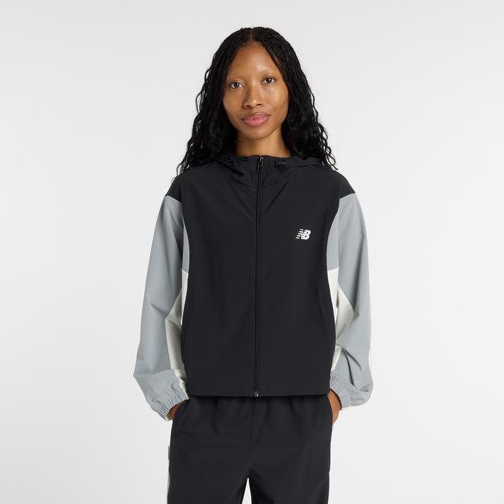 Rakuten - 【New Balance】 ニューバランス W ウーブンフーデッドJK ジャケット WJ61M2MGBK