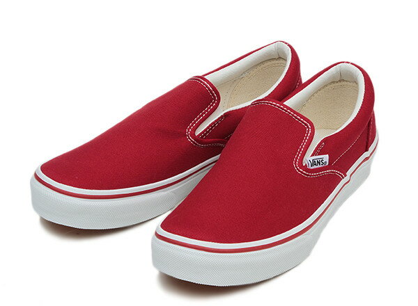 【VANS】 ヴァンズ SLIP ON スリッポン V98CLA　T.RED