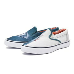 Jaws Striper Slip On Sneaker Shark Attack STS13883: Grey / White Jaws Striper Slip On Sneaker Shark Attack STS13883: Grey / White