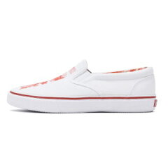 Jaws Striper Slip On Sneaker Logo STS14345: White / Red Jaws Striper Slip On Sneaker Logo STS14345: White / Red