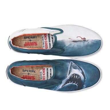 Jaws Striper Slip On Sneaker Shark Attack STS13883: Grey / White Jaws Striper Slip On Sneaker Shark Attack STS13883: Grey / White