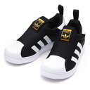 キッズ 【ADIDAS】 アディダス オリジナルス sst 360 c (17-21) スーパースター360 C S32130 BLACK/WHITE/GLD