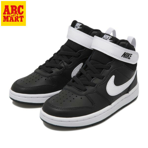 キッズ NIKE ナイキ スニーカー COURT BOROUGH MID 2 (PSV) 17-22 コート バーロウ MID 2 PSV CD7783-010 ABC-MART限定　*010BLACK/WHITE