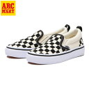 キッズ 【VANS】 ヴァンズ SLIP ON(14-18) スリッポン V98CS BLK/WHT CHK