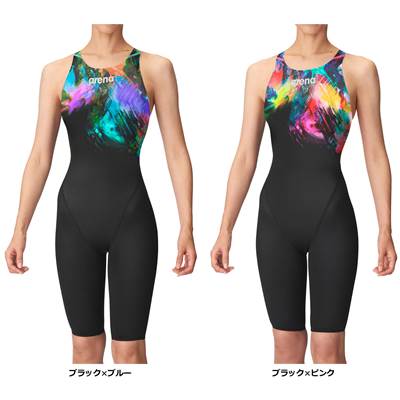 arena アリーナ レーシングワンピーススパッツ （オープンバック ハーフレッグ） レディース 公式大会可 競泳水着 レーシング 水着 撥水加工 水泳 スイムウェア スイム スイミング プール スポーツ ブランド 2024年秋冬モデル AS4FRC20W