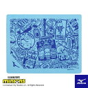 MIZUNO ミズノ 水泳 スイムタオル 総柄 【ミニオン】 2025年春夏モデル N2JYC097 ブルー イエロー オレンジ ピンク