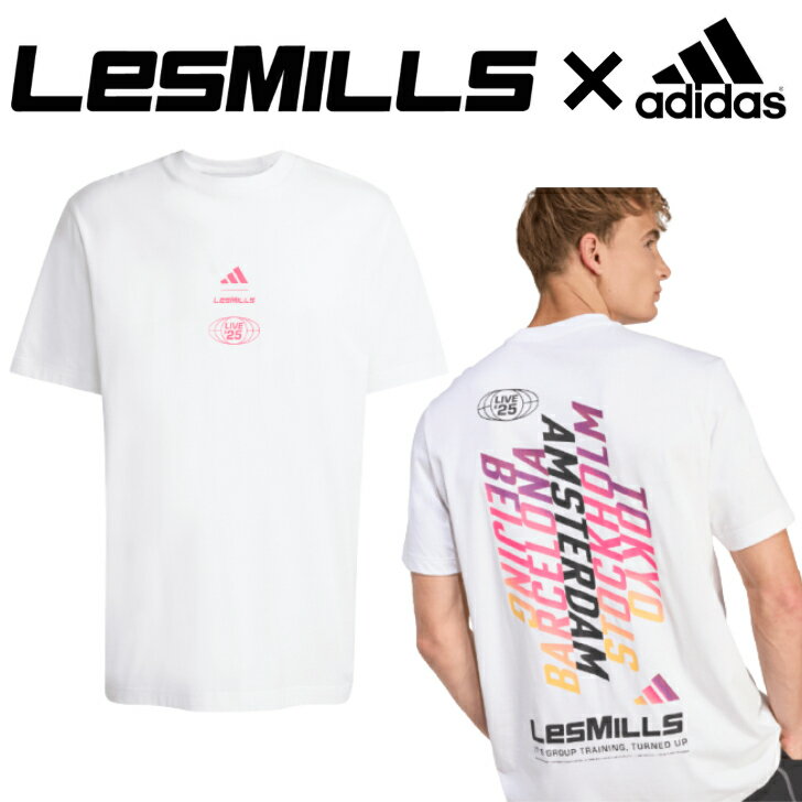 ǥ adidas 쥹ߥ륺 T ۥ磻   2025ǯ ߥǥ T ֥å  LES MILLS WI027 K...