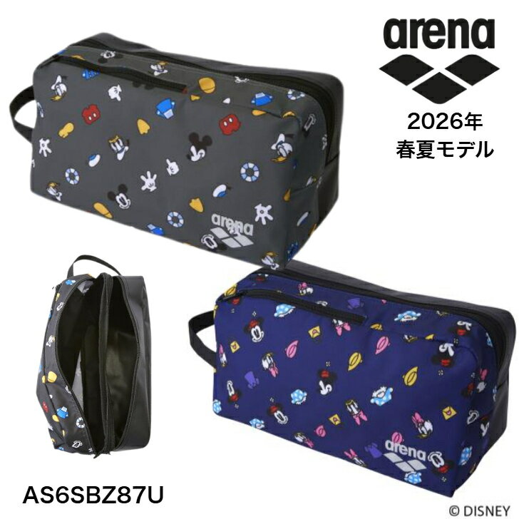 アリーナ arena 【 ディズニー 】 2ルームバック プルーフバッグ プルーフ ポーチ ミッキー ミニー ドナルド ユニセックス メンズ レディース 水泳 スイム スイミング プール スポーツ ブランド 2026年春夏モデル AS6SBZ87U