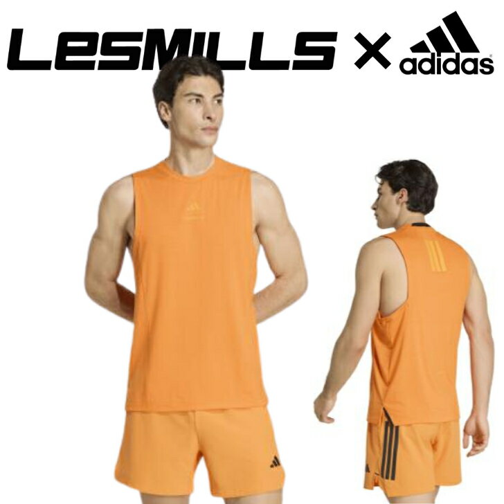 アディダス adidas レスミルズ メンズタンクトップ オレンジ ウェア 2026年春夏モデル タンクトップ メンズ LES MILLS シンプル 【 KRL50-KS5910 】 トレーニング フィットネス トレーニングウェア トップス