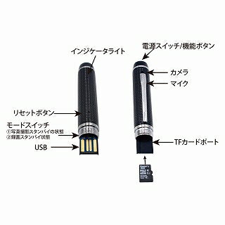 【WIFI機能搭載】32GB SDカード内蔵 ボールペン型カメラ 隠しカメラ 高解像度 超小型カメラ 32GB SDカード付属 高画質1920x1080p 30fps フルHD 同時録音、録画 ペン型カメラ スパイカメラビデオカメラ 防犯カメラ 監視カメラ 会議録音 防犯証拠撮影 高画質 1920px1080p