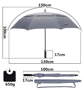 長傘 耐風 超大 自動開き 通気スリット 超撥水 UVカット Teflon加工ダブルキャノピー 高強度グラスファイバー G4Free ゴルフ傘 長傘 ワンタッチ 自動開け大きな傘 100cm 梅雨対策 台風対応 ビジネス用 メンズ