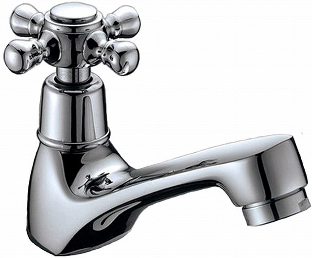 Rakuten - 洗面用 アンティーク 単水栓 単水水栓 蛇口 シングルレバー ランプ型 ヨーロッパ風 ロング水栓 洗面台 手洗い鉢 洗面用 トイレ 手洗い 単水栓 クロスハンドル アンティーク レトロ 立水栓 ハンドル式 手洗いボウル 洗面台 水道 蛇口 (クロムメッキ)