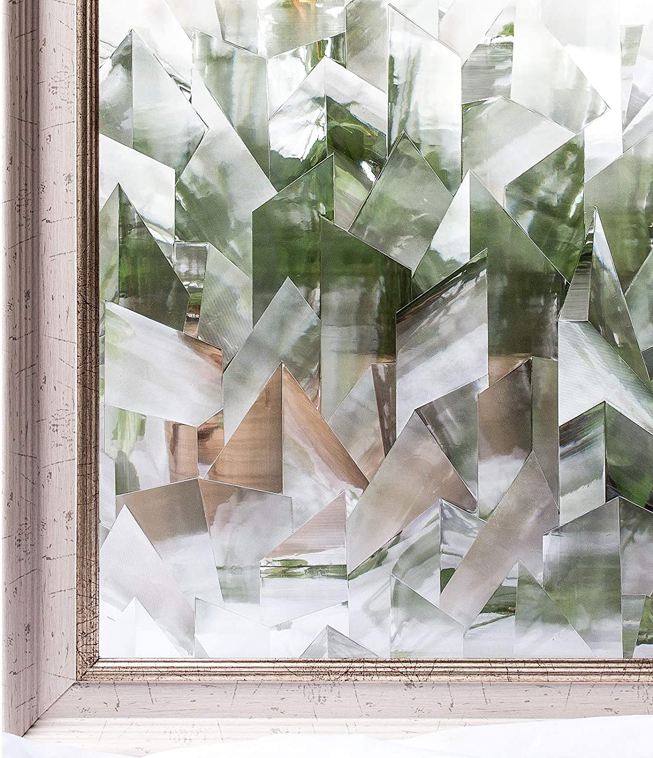 貼るだけで ステンドグラス モザイク柄 モザイクガラス 窓 めかくしシート 目隠し 遮光 断熱 風呂 浴室..