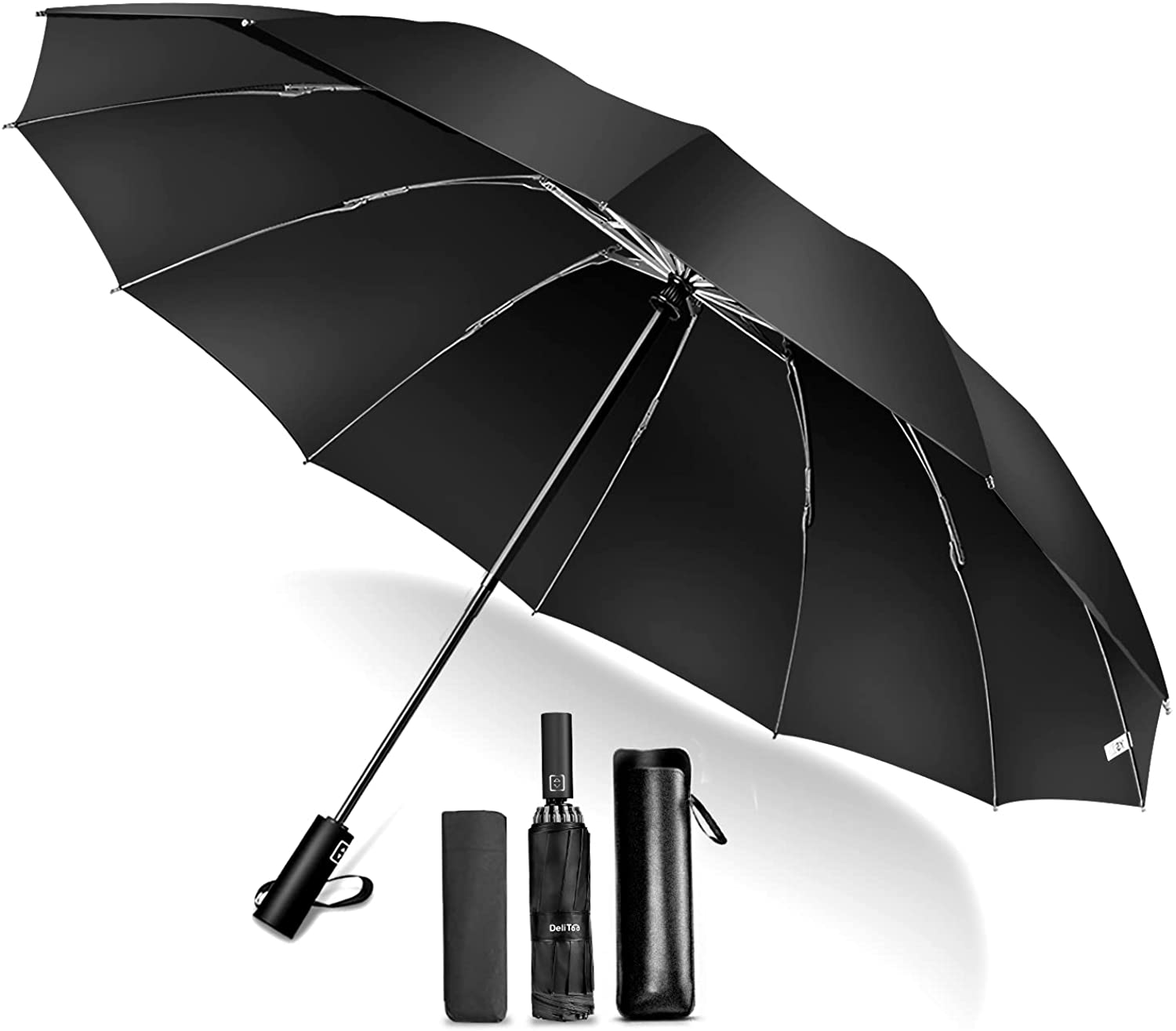 【12本骨 & 逆折り式】傘 逆転傘 逆さ傘 逆折り式傘 折りたたみ傘 ワンタッチ自動開閉 ビジネス用 車用..